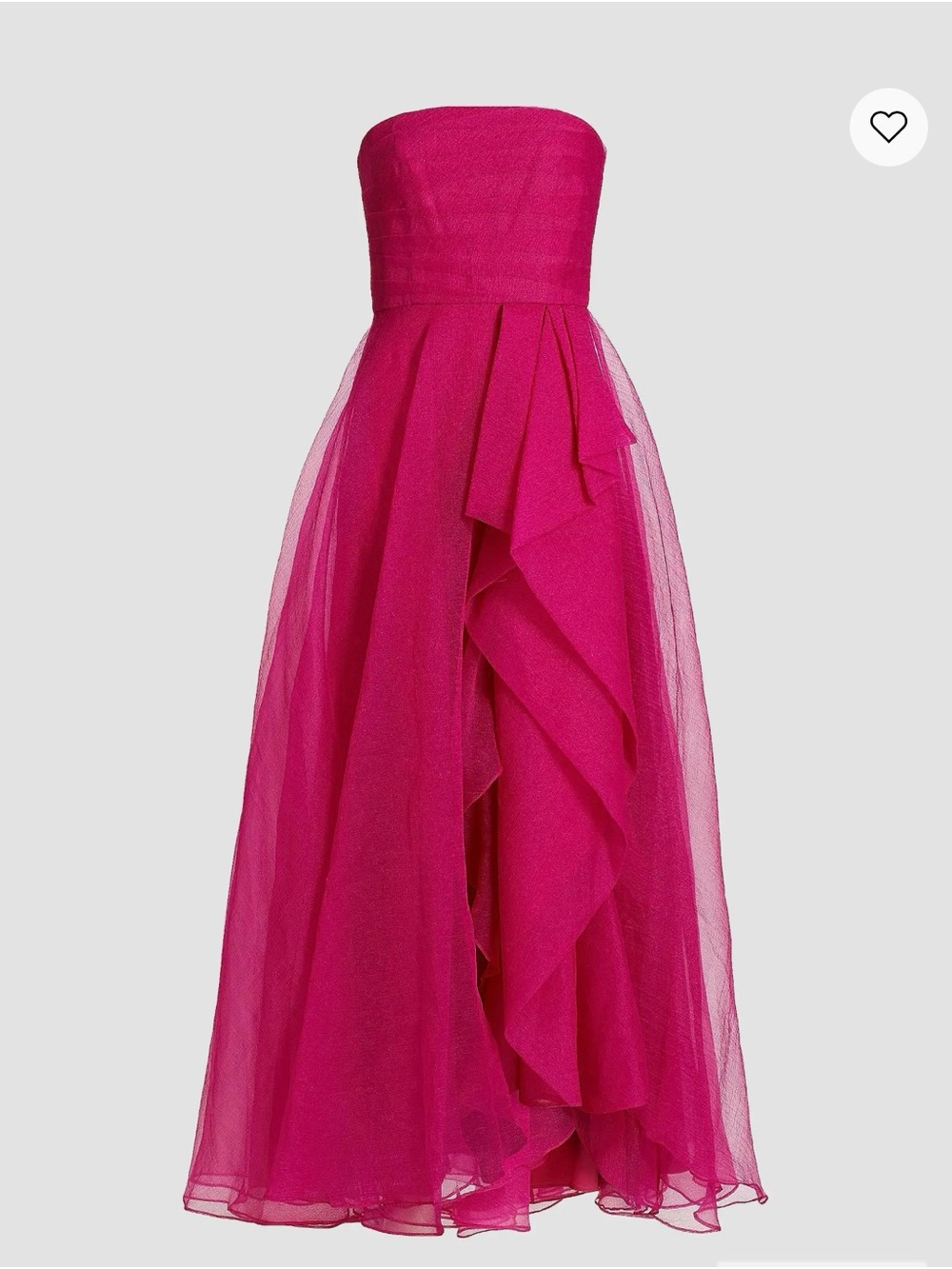 Theia Teresa Drapes Strapless Gown